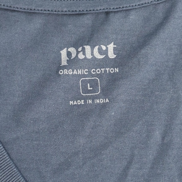 PACT Womens L Blue Midi Dress Softspun Tank Organic Cotton Minimal Coastal Comfy - Picture 8 of 11